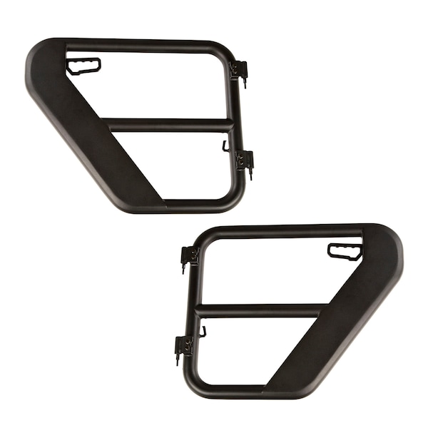 Rugged Ridge TUBE DOORS, REAR, TEXTURED BLACK; 18-19 JEEP WRANGLER/GLADIATOR 11509.14 - main